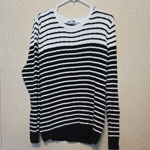 Kim Rogers Monochrome Striped Sweater